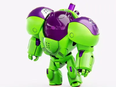 TOY BOT CYCLON RIGGED 3D model