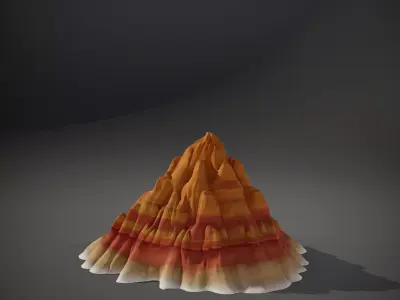 Layered Canyon Landscape model pack Low-poly 3D model