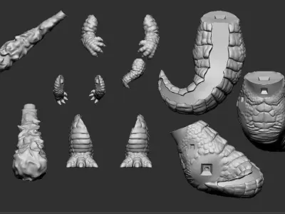 GODZILLA LIGHT FIXTURE 3D print model