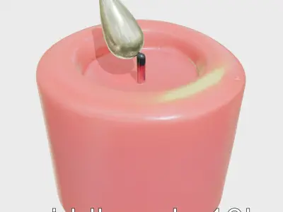 Cozy Ambient Candle with Flickering Flame Texture