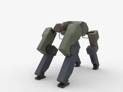 Robot Dog Low-poly 3D model