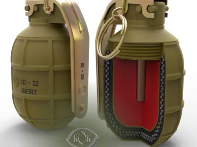 Bulgarian hand grenades GHO1 and GHD2 Moulage 3Dprintable 3D model