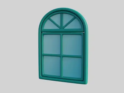 Cartoon Window 9a 3D model