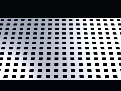 Perforated panel with 25 percent opening 25O115 3D model