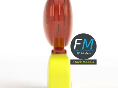 Construction site lamp 3D model