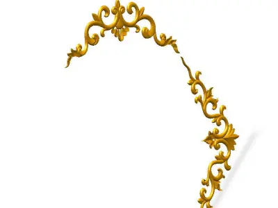 Classic 3D pattern pattern of gold interior to gate door wall Texture