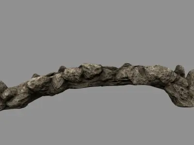 old bridge 012 Low-poly 3D model