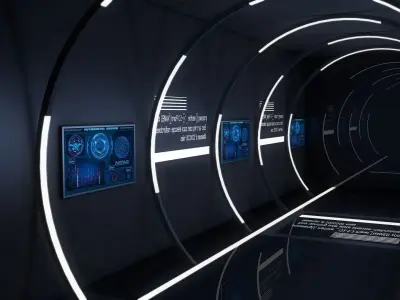 Sci Fi Room Low-poly 3D model