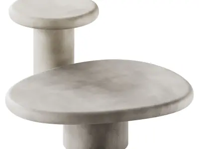 Richmond Interiors Bloomstone Coffee and Side Table 3D model