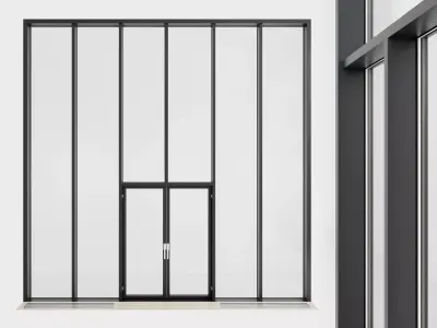 Panoramic glazing Stained glass 28 Low-poly 3D model