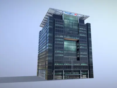London 5 Canada Square Low-poly 3D model