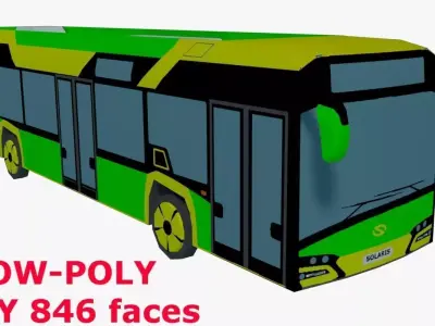 Solaris Urbino LOW-POLY Low-poly 3D model