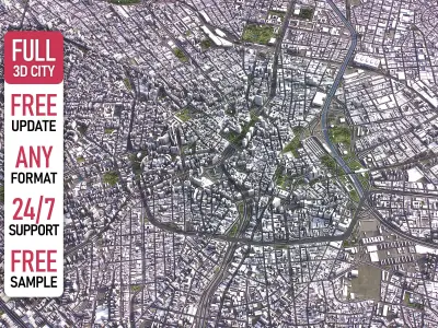 Sao Paulo - 3D City Model Low-poly 3D model