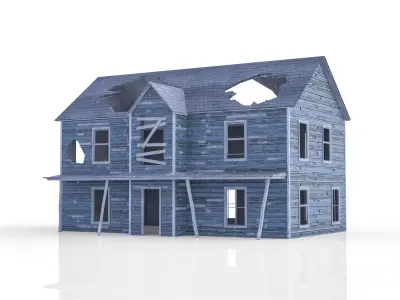 Abandoned Wooden House 3D model