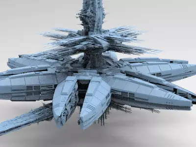 Cyberpunk Ring city 2  3D model