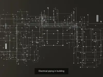 Building system and piping 3D Model Pack