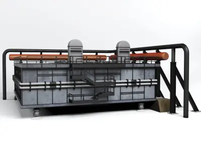 Rocket mobile launch platform 3D model