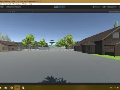 Game Ready environment gate in software Low-poly 3D model