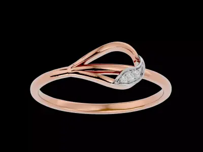 Light Minimalist Diamond Ring Earrings Pendant Set 3D print model