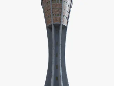 Water tower 3D model 5