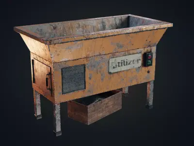 Hand Made Shredder Low-poly 3D model