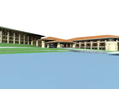 Hotel Building 3D model 121