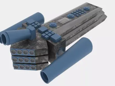 TX-500 Spaceship  Low-poly 3D model