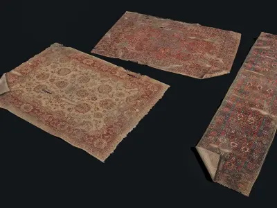 Persian Carpets 4 5 6  Low-poly 3D model