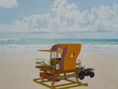 Lifeguard Tower 3D model