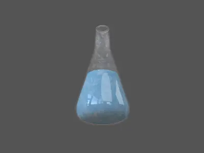 Laboratory Bottle v2 001 Low-poly 3D model