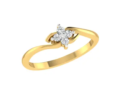 Women Ring  Render 3dm STL OBJ FBX Details 3D print model 166
