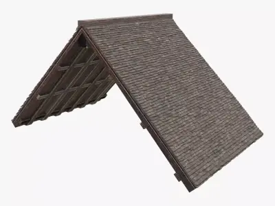 Medieval Roof V03 Low-poly 3D model