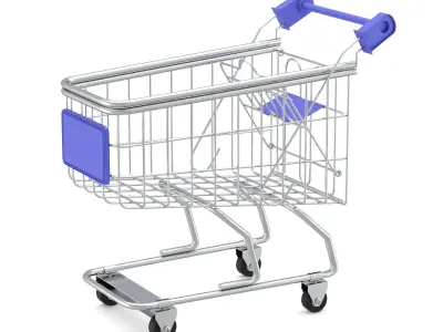 Supermarket Trolley 3D model