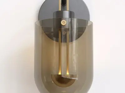 Century LED Wall Sconce corona Low-poly 3D model