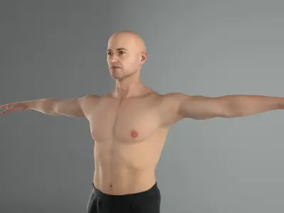 Male full body Rig 3D model