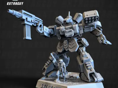 Heavy Mech Cody 100mm Static Set 3D print model