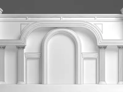 Modern wall panel 3D model