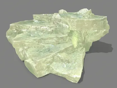 Stair crystal Low-poly 3D model