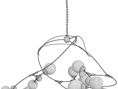 Sprig Circular Pendant Low-poly 3D model