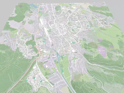 Cityscape Kosice Slovakia 3D model