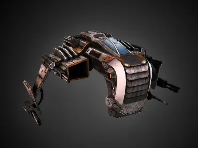 Low poly star fighter pack Low-poly 3D model