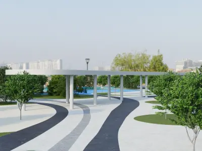 3D City Park 3D model