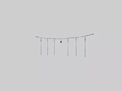 Icicle String Lights model Low-poly 3D model