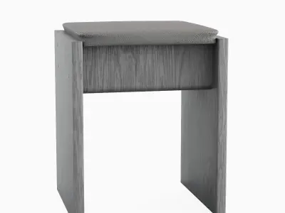 Wooden Stool 03 3D model