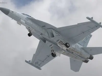  Aircraft Boeing EA-18G without Armament Rigged for Cinema 4D 
