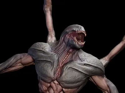 Alien Hunter Ue Unity Low-poly 3D model