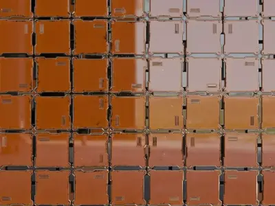 Orange Metal Plate Sci-Fi PBR Seamless Texture