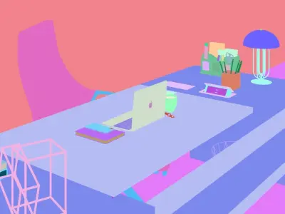 MSK - Office Furniture 01 3D model