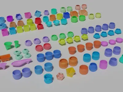 3D Printed 73  Flower pots for succulent plants  3D print model