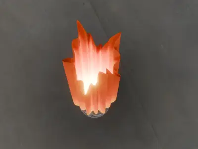 The Floor Lamp FIRE Low-poly 3D model